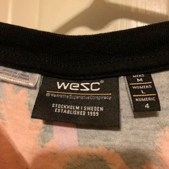 WeSC Paradise Lost Men’s M Women’s L Palm Tree T-Shirt - Picture 2 of 4